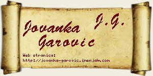 Jovanka Garović vizit kartica